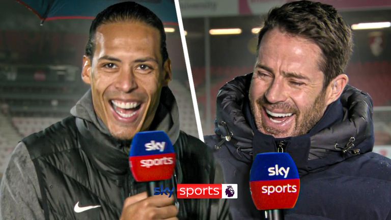 'That was a bit cheesy' | Van Dijk put on the spot by awkward Redknapp question!